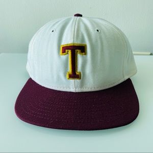 Burgundy and White T Hat